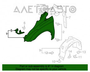 Aripa dreapta fata Ford Transit Connect MK2 13-