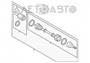 Ax cu roți față stânga Ford Transit Connect MK2 13- 2.5