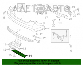 Protecție pentru bara din spate a Hyundai Sonata 16-17 hibrid