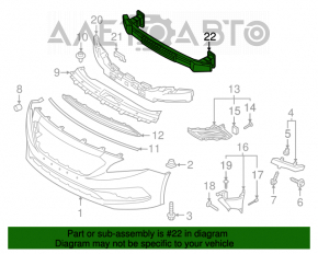 Amplificatorul de bara fata Hyundai Sonata 16-17 hibrid