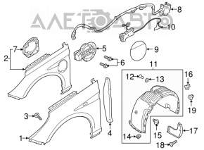 Bara de protecție față stânga Hyundai Sonata 16-17 hibrid nou OEM original