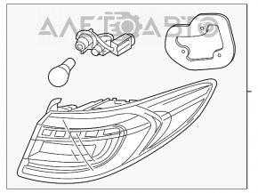 Lampa exterioară aripă stângă Hyundai Sonata 16-17 hibrid