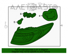 Lampa exterioară aripă stângă Hyundai Sonata 16-17 hibrid