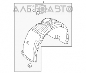 Bara de protecție față stânga Hyundai Sonata 16-17 hibrid nou OEM original