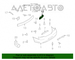 Absorbantul de șocuri din spate stânga pentru Infiniti G25 G37 4 uși 12-13