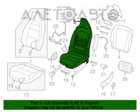 Scaunul șoferului Infiniti QX30 17- cu airbag, sport, electric, piele neagră, uzată, zgârieturi, încălzire, electricitate funcțională.