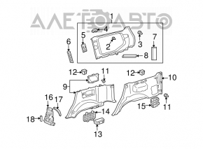 Capacul arcului stâng inferior Lexus GX470 03-09 gri.