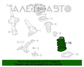 Пружина передняя левая Lexus RX300 98-03 жесткость розовая, розовая