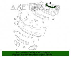 Suportul de montare a bara fata stanga sub far Mazda3 03-08 HB