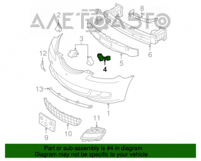 Suportul de bara fata dreapta Mazda3 03-08 HB nou original