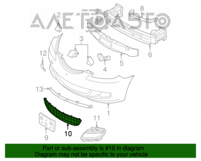 Grila inferioară a bara față Mazda3 03-08 HB