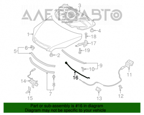 Suport capot Mazda3 03-08 HB