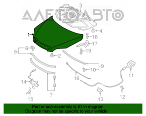 Капот голый Mazda3 03-08 HB