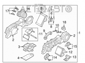 Печка заднего ряда в сборе Mazda CX-9 16-