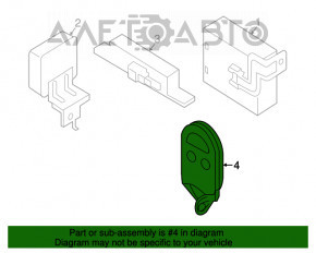 Ключ smart Nissan Maxima A36 16- 5 кнопок