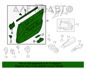 Обшивка двери карточка передняя правая Subaru Forester 08-13 SH