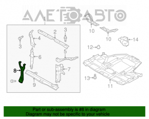 Планка замка капота Subaru Outback 10-14