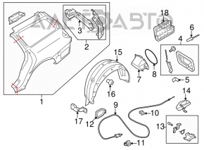 Capacul rezervorului de combustibil complet asamblat cu carcasă pentru Subaru Outback 10-14