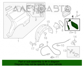 Capacul rezervorului de combustibil complet asamblat cu carcasă pentru Subaru Outback 10-14