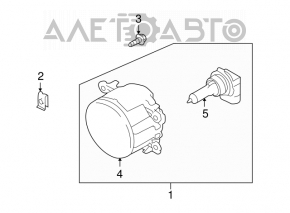 Farul de ceață dreapta pentru Subaru Outback 10-12 pre-restilizare.