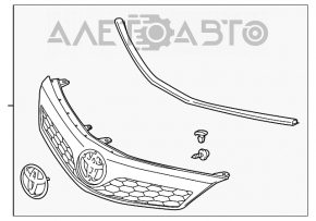 Решетка радиатора grill со значком Toyota Camry v50 12-14 usa SE