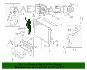 Deflectorul radiatorului stânga pentru Toyota Camry V70 18- LE\XLE