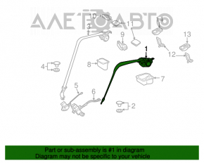 Centura de siguranță spate stânga Toyota Camry v70 18- bej, care s-a desprins brusc.