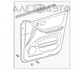 Panoul ușii, cartela din față dreapta Toyota Highlander 01-07