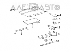 Tava portbagajului Toyota Highlander 01-07