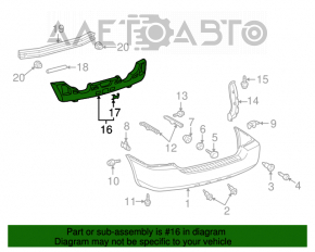 Absorbantul de bara spate pentru Toyota Highlander 01-07