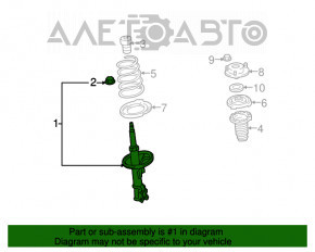 Amortizorul frontal stânga Toyota Highlander 01-07