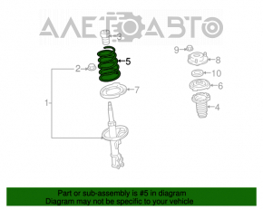 Arcul elicoidal frontal stânga Toyota Highlander 01-07