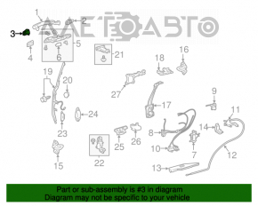 Capacul mânerului ușii din spate stânga pentru Toyota Sienna 04-10