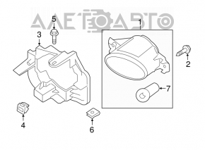 Кронштейн птф передний правый Nissan Altima 07-12