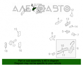 Capacul mânerului exterior al ușii din spate stânga Hyundai Azera 12-17