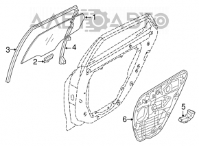 Geam electric cu motor spate dreapta Hyundai Azera 12-17