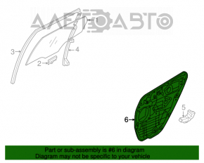 Geam electric cu motor spate stânga Hyundai Azera 12-17 doar motor