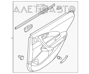 Capacul usii, cartela din spate dreapta Hyundai Azera 12-17