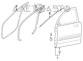 Дверь голая передняя левая Hyundai Azera 12-17