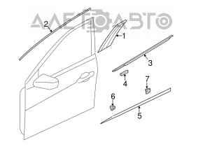 Накладка двери боковая передняя левая Hyundai Azera 12-17