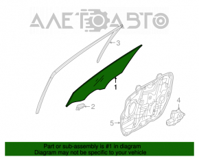 Стекло двери передней правой Hyundai Azera 12-17
