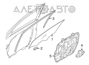 Стеклоподъемник с мотором передний правый Hyundai Azera 12-17