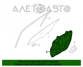 Стеклоподъемник с мотором передний правый Hyundai Azera 12-17