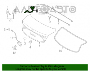 Петля крышки багажника левая Hyundai Azera 12-17