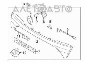 Iluminarea plăcii de înmatriculare stânga a portbagajului Hyundai Azera 12-17