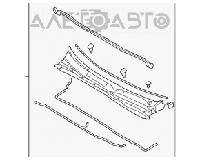 Grila stergatoarelor din plastic pentru Hyundai Azera 12-17