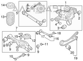 Capacul spate dreapta Hyundai Azera 12-17