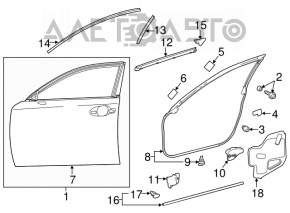 Garnitură ușă față stânga Lexus IS 14-20