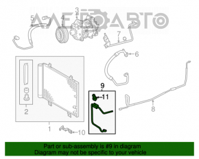 Трубка кондиционера конденсер-компрессор Lexus IS250 14-20