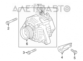 Generatorul Toyota Highlander 14-19 2.7